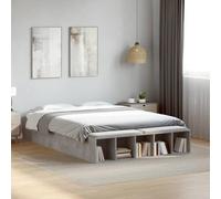 IBUQDDV Struttura letto Letto a Piattaforma Telai per letti Giroletto Grigio Cemento 140x190 cm in Legno Multistrato per camere da letto e hotel