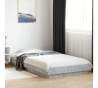 IBUQDDV Struttura letto Letto a Piattaforma Telai per letti Giroletto Luci LED Grigio Cemento 100x200 cm Legno Multistrato per Camera da Letto