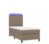 IBUQDDV Struttura letto per camera da letto, letto senza tempo con materasso e LED tortora, 100 x 200 cm, tessuto per camera da letto moderno, design durevole