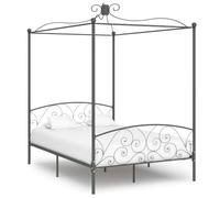 IBUQDDV Struttura letto Telai per letti Bed Letto a Piattaforma Letto a Baldacchino Grigio in Metallo 140x200 cm