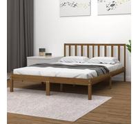 IBUQDDV Struttura letto Telai per letti Letto a Piattaforma Bed Giroletto senza Materasso Ambra in Legno di Pino 200x200 cm