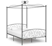 IBUQDDV Struttura letto Telai per letti Letto a Piattaforma Bed Letto a Baldacchino Grigio in Metallo 120x200 cm
