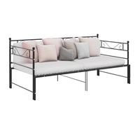 IBUQDDV Struttura letto Telai per letti Letto a Piattaforma Bed Telaio Divano Letto Estraibile Nero in Metallo 90x200 cm