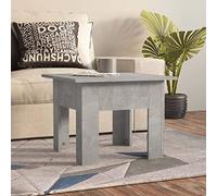 IBUQDDV Tavolino da salotto, grigio cemento, 55 x 55 x 42 cm, in legno