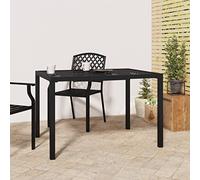 IBUQDDV Tavolo da Giardino Moderno con Design a Rete in Acciaio Robusto, Piano d'Appoggio Pratico per Esterno, Telaio Stabile con Rivestimento Elettroforetico e a Polvere per Patio