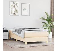 IBUQDDV Telai per letti Bed Letto a Piattaforma Struttura letto Giroletto Crema 90x200 cm in Tessuto
