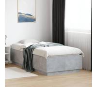 IBUQDDV Telai per letti Letto a Piattaforma Bed Struttura letto Giroletto Grigio Cemento 90x190 cm in Legno Multistrato per Camera da Letto
