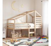 IBUQDDV Telai per letti Letto a Piattaforma Letto a Soppalco con Tetto 80x200 cm in Legno di Pino