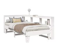 IBUQDDV Telai per letti Struttura letto Bed Letto a Piattaforma Letto Libreria senza Materasso Bianco 90x190 cm Massello Pino