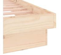 IBUQDDV Telai per letti Struttura letto Letto a Piattaforma Bed Giroletto con LED 100x200 cm in Legno Massello