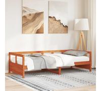 IBUQDDV Telai per letti Struttura letto Letto a Piattaforma Dormeuse senza Materasso Marrone Cera 90x190 cm Legno di Pino per camere da letto e hotel