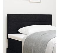 IBUQDDV Testiera bassa in tessuto nero con design a linee 80 cm, regolabile in altezza per comfort su misura e facile da montare a parete, moderna decorazione per camera da letto in robusta