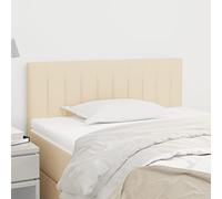 IBUQDDV Testiera classica in tessuto resistente con gambe in legno regolabili in altezza per un eccellente sostegno alla schiena e un comfort di sonno traspirante, 80 x 5 x 78/88 cm, crema