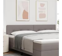 IBUQDDV Testiera con bottoni tortora 200 cm tessuto imbottito montaggio a parete altezza regolabile legno naturale poliestere camera da letto arredamento