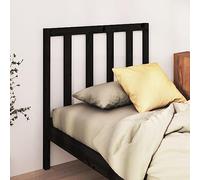 IBUQDDV Testiera in legno massello nero, 81 x 4 x 100 cm, con design alla moda, per una decorazione elegante della camera da letto e un aspetto rustico come comodo supporto per la schiena