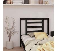 IBUQDDV Testiera nera 96 x 4 x 100 cm in legno massello di pino con design a doghe per camera da letto moderna, effetto rustico e comodo supporto per la schiena, esclusivamente per telaio speciale del