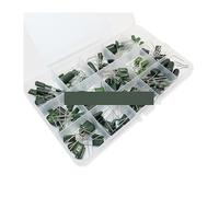 Ibuw 150PCS-15Values Polyester Film Capacitor Assortment Box Kit 0.33NF 2A331J 470NF 2A474J 2A821J 2A102J 2A393J 2A474J MQXFCZUX