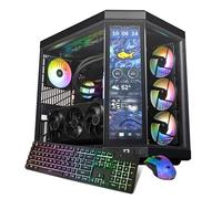 iBUYPOWER Y70TI Computer desktop per PC da gioco con custodia Hyte Touch Screen, CPU AMD Ryzen 7 9800X3D, NVIDIA GeForce RTX 5080 16 GB GPU, 32 GB DDR5 RGB RAM, 2 TB SSD, Windows 11 Home, tastiera