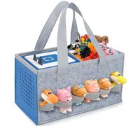 IBVIVIC Custodia per Toniebox Starter Set e statuette, portatile da viaggio in feltro panno musicale borsa pieghevole con manico per Toniebox 2 e accessori (blu oceano)