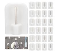 IBXWMNG 50 pcs Gancio autoadesivo per bastone, autoadesivi per tende, per tenda, gancio adesivi, zanzariere, aggancio per finestre in PVC, curtain hook, per bastoni per tende