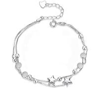 IBXWMNG Bracciale Donna 2 in 1 Catena Stella e Braccialetto, Tre Vite Tre Mondi, Bracciali dell'Amicizia Regolabili, Gioielli in Regalo per Mamma e Amica, Compleanno Perfetto