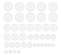 IBXWMNG Set di 40 fermagli per orecchini in silicone con 4 diverse misure trasparenti (3mm, 5mm, 7mm, 9mm) e dischi perforati per stabilizzare gli orecchini e i piercing all'ombelico