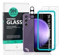 Ibywind 2 Pezzi Vetro Temperato per Samsung Galaxy S23 FE 5G 6,4"(Non per Samsung Galaxy S23/S23+/S23 Ultra),con 1 Pezzo Pellicola Fotocamera,Pellicola posteriore da 1 pezzo,Anti Graffio,Senza Bolle