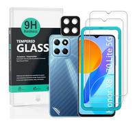 Ibywind Pellicola Protettiva per Honor X8 5G/Honor 70 Lite 5G,con 2 Pezzi in Vetro Temperato,1 Protezione per Obiettivo Fotocamera,1 Pellicola di Supporto in Fibra di Carbonio,Facile da installare