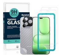 Ibywind Vetro Temperato per Honor 600 Lite,2 Pezzi Durezza 9H PellicolaProtettiva con Protezione Fotocamera,Facile da installare,Compatibile con ImpronteDigitali,Antigraffio,Senza Bolle