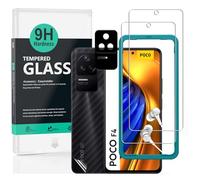 Ibywind Vetro Temperato per Poco F4 5G 6,67" con Protezione della Fotocamera in Metallo,Nessuna Bolla,Facile da installare