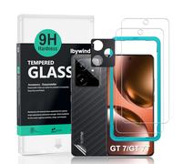 Ibywind Vetro Temperato per Realme GT 7/GT 7T 5G,2 Pezzi Durezza 9H PellicolaProtettiva con Protezione Fotocamera,Facile da installare,Compatibile con ImpronteDigitali,Antigraffio,Senza Bolle