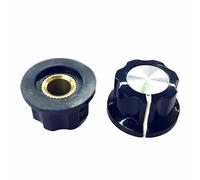 IBYZSO Manopola Bakelite Nera A01 19.2x11.2mm per Potenziometro Encoder con Foro 6mm e Fissaggio a Lato con Vite,5 Pezzi
