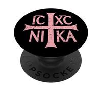 IC XC Nika Croce Cristogramma Ortodosso Cristiano Donna Ragazza PopSockets PopGrip Adesivo