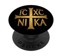 IC XC Nika Croce Cristogramma Ortodosso Cristiano Gesù Cristo PopSockets PopGrip Adesivo