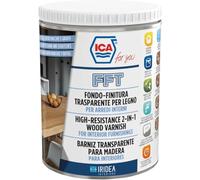 Ica For You FFT20 - Fondo-Finitura Trasparente per Legno ad Alta Resistenza, Vernice per Interni, Base Acqua, Resistente a graffi e macchie, Satinato, 0.75 L - FFT20-0075