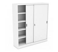 Icam Armadio in Metallo ad Ante scorrevoli 180x45x200 Grigio