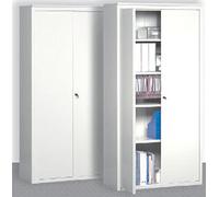 Icam Armadio Multiuso Metallo tuttopiani Due Ante 100x45x200 smontato a 4 Ripiani