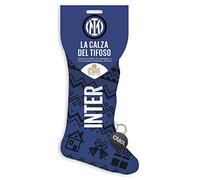 Icam Calza INTER Epifania 2024 Befana con Cioccolato a Latte, Cioccolato e Riso Soffiato e Cioccolato Fondente + Sorpresa 140g con Portachiavi CAIYA®