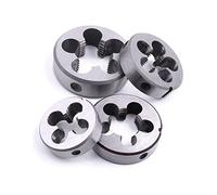 ICAMAS HSS Hard Round Die Standrad Filettatura for Tubi G1/2 G1/4 G1/8 G3/8 Pollici for Tubi dell'Acqua Filettatura Stampo Lavorazione Strumenti di Filettatura 4 Pezzi