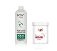 ICAN LONDON CREMA PROFESSIONALE PEROSSIDO 30 VOL 9% 250 ML + BIANCO POLVERE DETERSIDO (BARATTO) 80 G SET