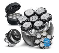 ICARE 7D Rasoio Testa Calva - 1200mAh Rasoio Elettrico Capelli con Shaver Capelli - Head Shaver Impermeabile IPX6 - 120 Minuti Doppia Velocità - Incl. 2 testine originali - Rasa Capelli Uomo a Zero