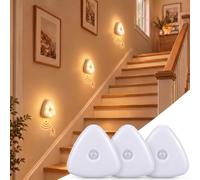 ICARE Lampada da Parete LED con Sensore di Movimento, 3 Pezzi | Ricaricabile USB-C 1200mAh, Magnetica, 3 Luci e Dimmerabile, con Gancio, per Scale, Corridoio, Armadio e Camera da Letto
