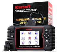 iCarsoft POR V2.0 OBD2 Auto Diagnostica per Porsche/Cayenne/Macan, Diagnosi Auto in Italiano Tutti i Sistemi, 9 Funzioni di Ripristino, Olio/EPB/BMS/ETC/SAS/INJ/TPMS/DP-F/ABS, Aggiornamento a Vita