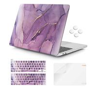 iCasso MacBook Pro 13" Custodia 2016-2020 Release A2338M1/A2159/A1989/A1706/A1708, custodia rigida con 5 file di copertura della tastiera compatibile MacBook Pro 13" (viola)