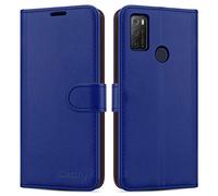 iCatchy - Custodia a portafoglio in pelle per Alcatel 1S 2021, con funzione di supporto, compatibile con Alcatel 1S 2021, colore: Blu