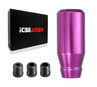 ICBEAMER Pomello cambio in alluminio viola per cambio automatico e manuale a 4,5 e 6 marce Veicoli interni per auto Leva del cambio Maniglia del