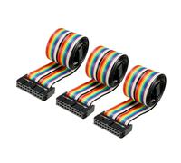 ICC 20 pin filo multicolore piatto flessibile Arcobaleno 48cm passo 2,54 mm 3pz