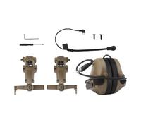 ICDKOYK Cuffie di Comunicazione, paraorecchie per lavori di falciatura, Protezione Acustica con Microfono Intercambiabile Sinistro/Destro per Casco Versatile, Cuffia con Microfono