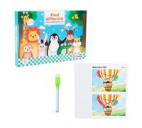 ICDKOYK Giocattoli educativi per bambini, carte con differenze , gioco di ricerca e differenze, attività interattiva, giocattolo educativo per l'allenamento della concentrazione dei bambini