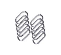 ICDKOYK Moschettone da Campeggio Leggero ma Resistente, con Anello a D, in Lega di Alluminio, 2 Pezzi, con moschettone, per Zaino, portabottiglie, a Scatto, Argento, 24x50mm